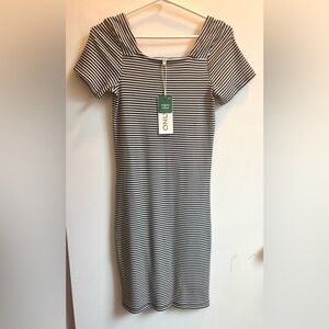 ONLY Striped Short Sleeve Fitted / Sheath Dress